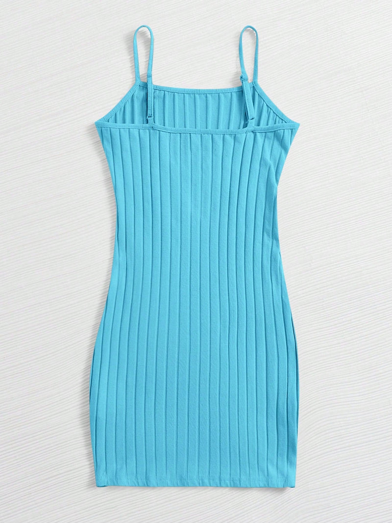 EZwear Vestido ajustado tejido de canale