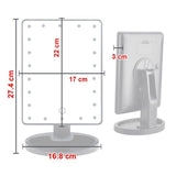 Espejo LED Maquillaje Pantalla Táctil Tocador X22 Luces 1608