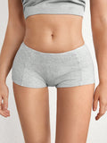 Tangas Tipo Boyshorts De Punto De Color Liso Para Mujer