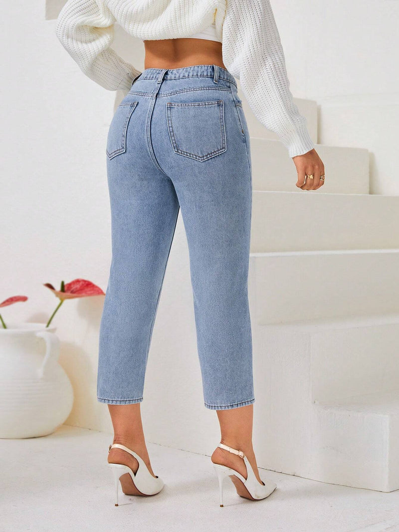 Prive Jeans de ajuste mom capris