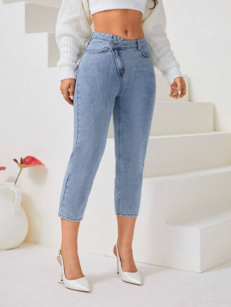 Prive Jeans de ajuste mom capris