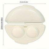 1pc Cocedor de Huevos y Vaporizador para Microondas - Fácil de Usar, Gadget de Cocina Duradero de PP para Tortillas Esponjosas y Verduras al Vapor, Seguro para Alimentos, No Requiere Electricidad