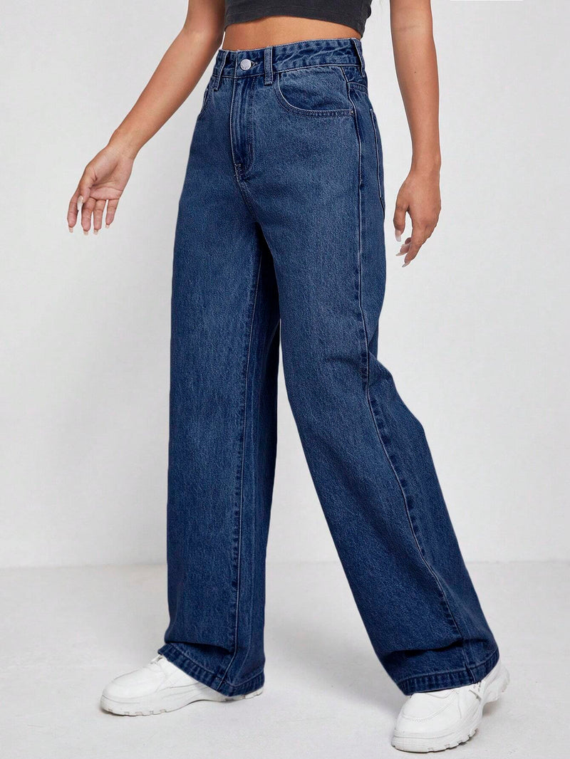 PETITE Jeans de pierna recta largo Pantalones