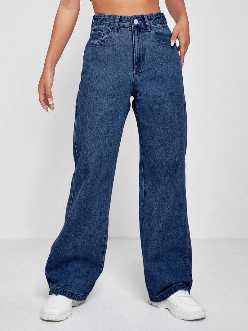 PETITE Jeans de pierna recta largo Pantalones