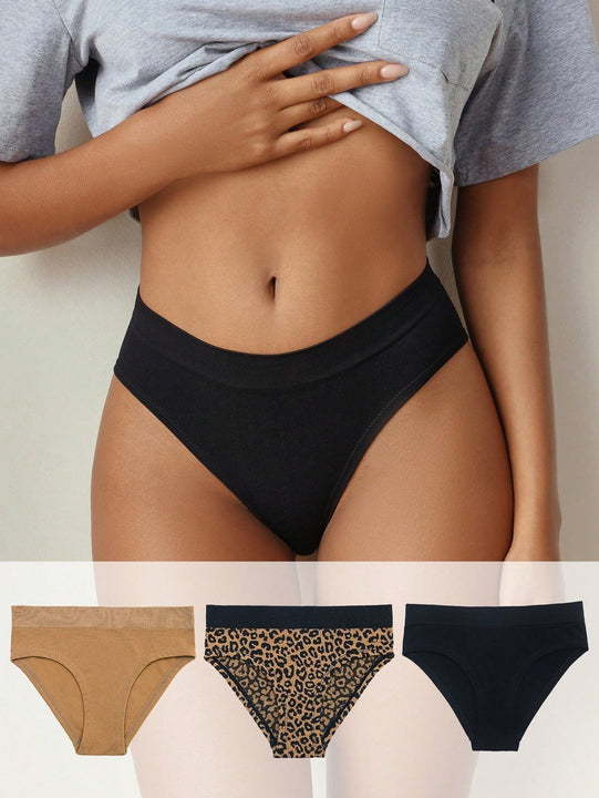 Conjunto De Ropa Interior Femenina De Tres Braguitas, Comodo