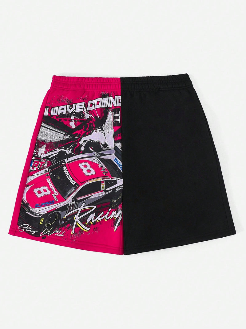 Coolane Shorts deportivos con estampado de letra de color combinado