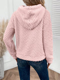 Lune sudadera fuzzy rosa superabrigada para mujer