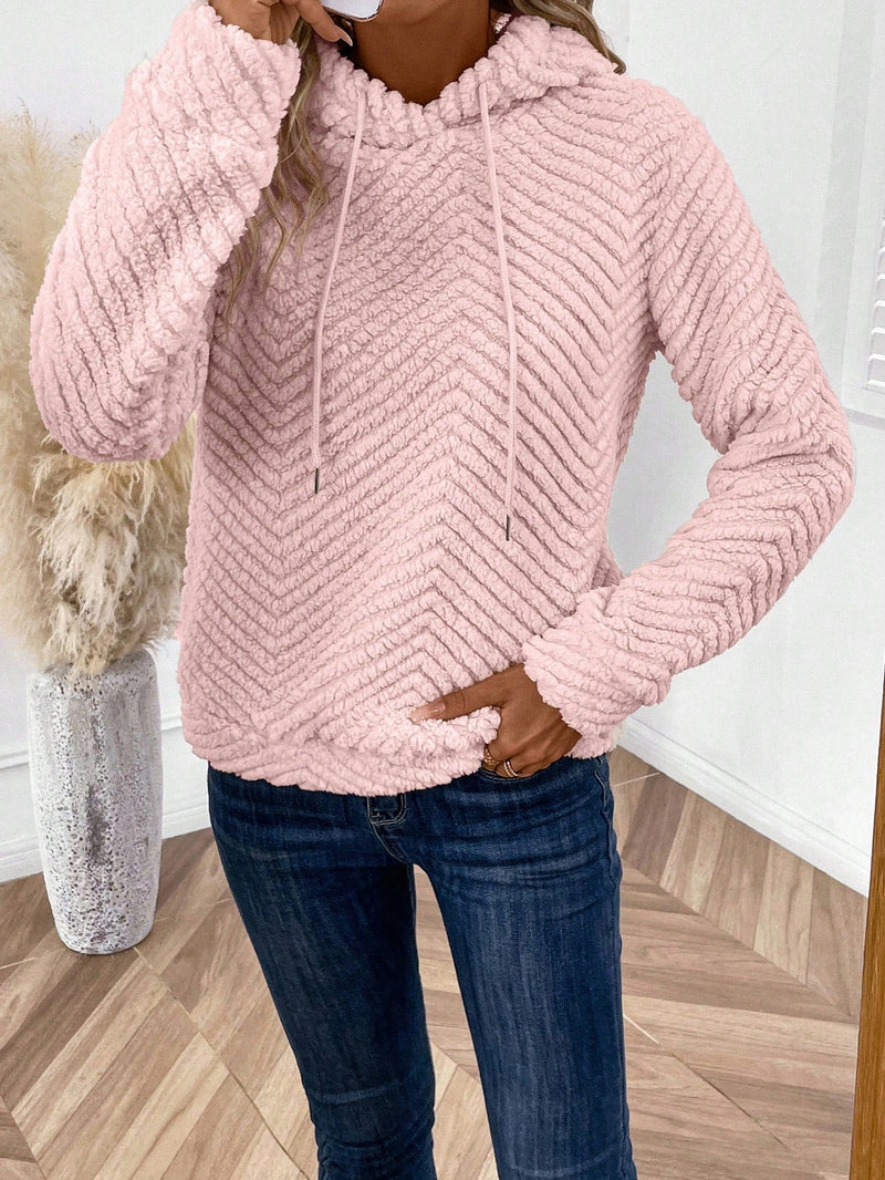 Lune sudadera fuzzy rosa superabrigada para mujer