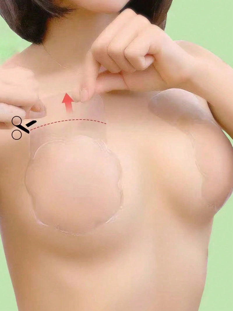 1 Par De Cubrepezones/pezoneras/pads De Silicona Reutilizables Autoadhesivos Para Vestidos Strapless Y Sin Espalda De Mujeres, Soporte Y Pegatinas Protectoras Para Los Senos