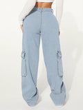 SXY Jeans cargo con bolsillo con solapa