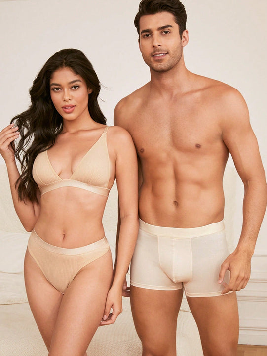 CoupledUp 1 Set Conjunto De Ropa Interior De Color Solido