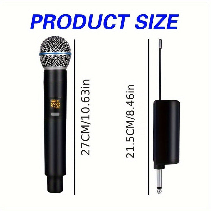 Microfono sin varillas Cantante NXG para Karaoke, sistema de micrófonos dinámicos portátiles de 4 UHF con control de voz/volumen y receptor recargable, ideal para iglesias, bodas, fiestas, discursos, refuerzo de sonido y mezcladores