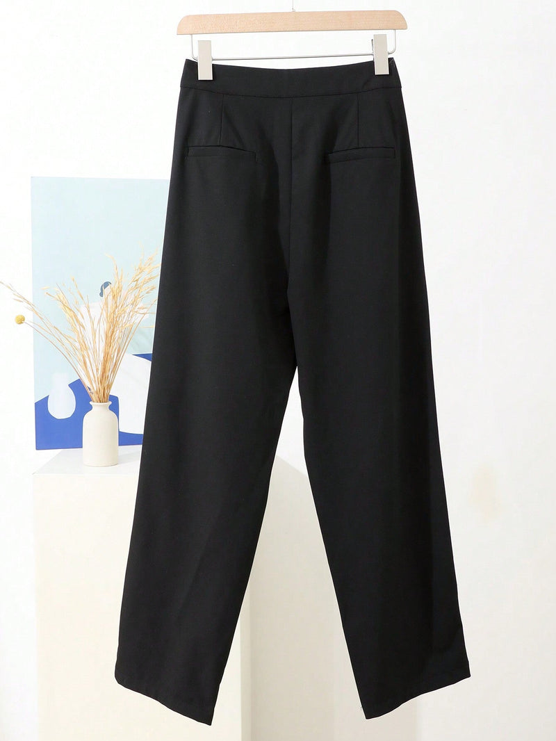 DAZY Pantalones Cortos Con Cremallera Y Detalles Plegados