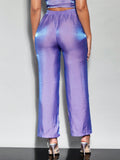 Pantalones Largos Holograficos Para Mujeres