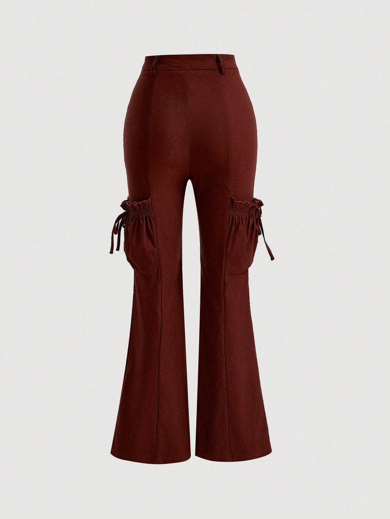 MOD Pantalon Acampanado De Mujer Con Bolsillos Laterales