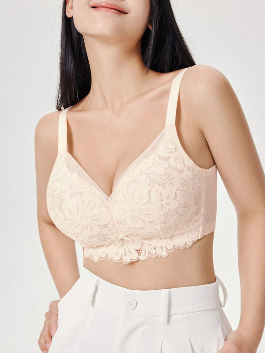 FRIFUL Sujetador Fino Y Ligero De Encaje Floral