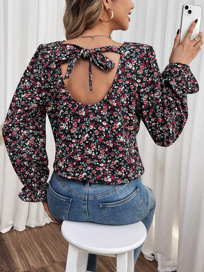 Frenchy Camiseta Con Tirantes Y Espalda Descubierta Con Estampado Floral Para Mujer