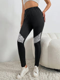 Pantalones Largos Con Estampado De Leopardo Para Mujer