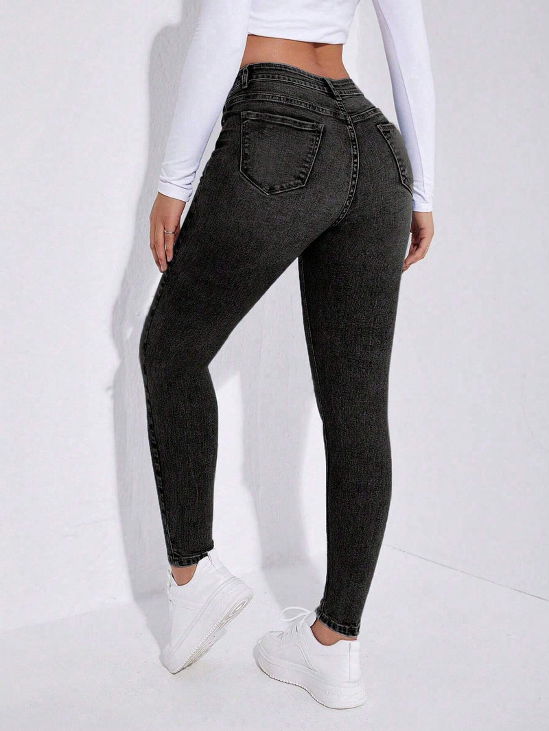 Prive Pantalones Pitillo De Mezclilla De Corte Slim