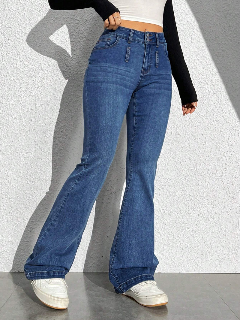 EZwear Jeans Acampanados Lavados