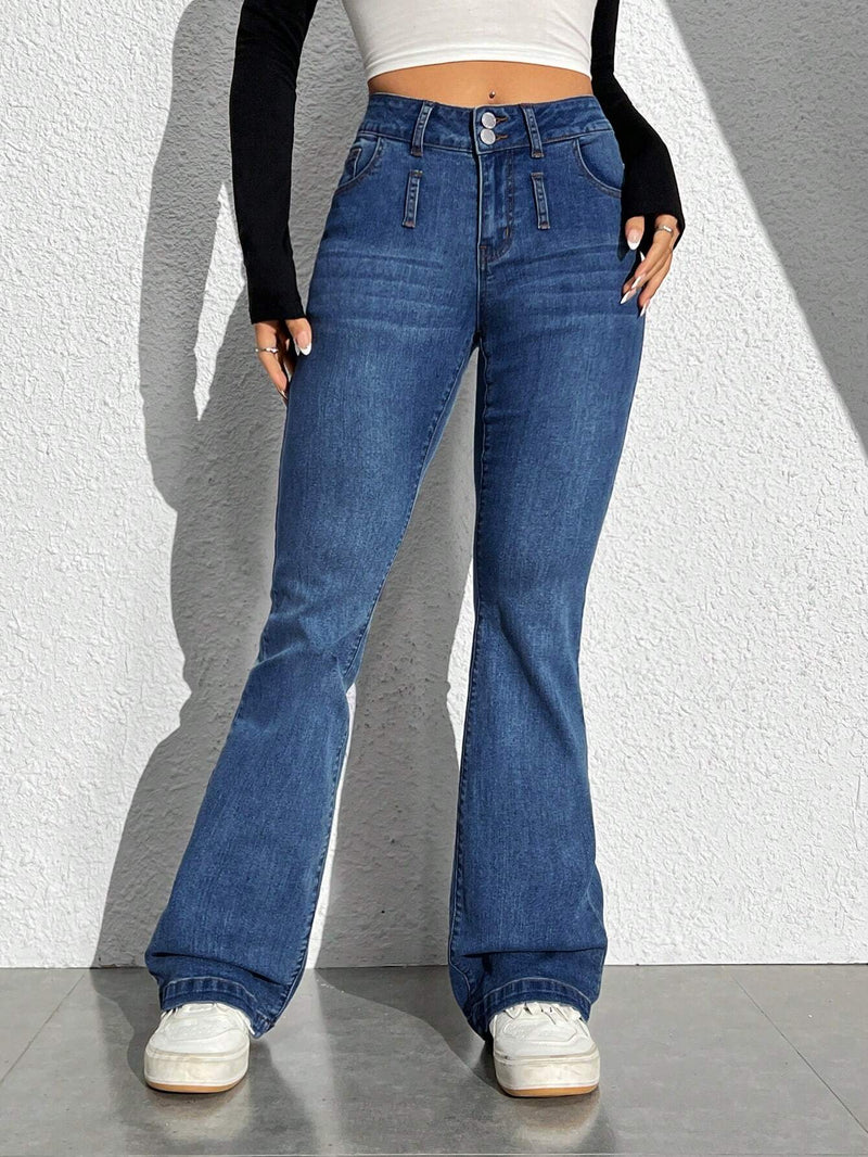 EZwear Jeans Acampanados Lavados