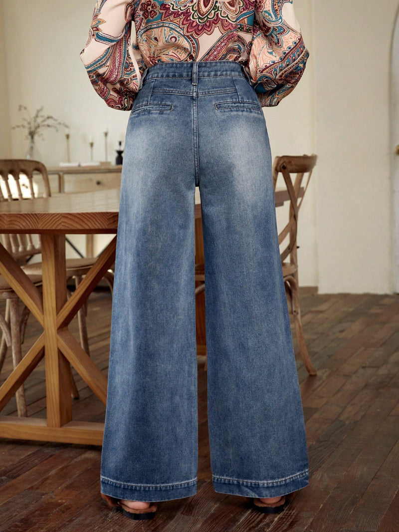 Jeans De De Jean De Pierna Ancha