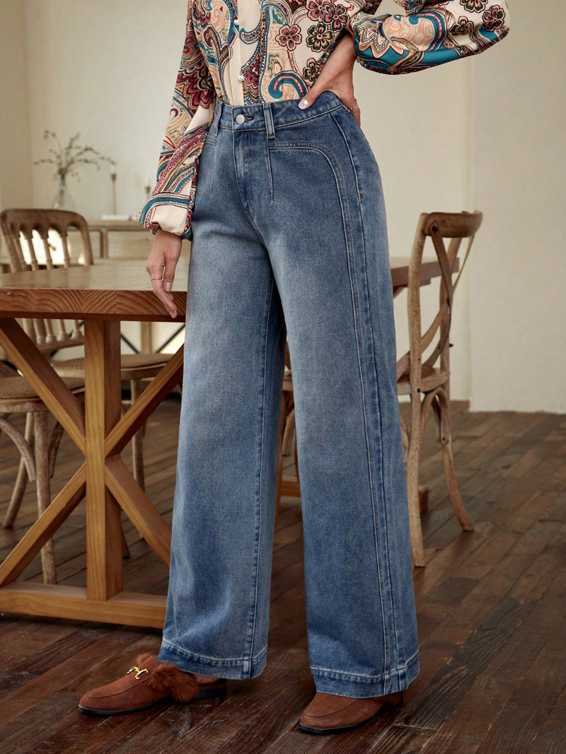 Jeans De De Jean De Pierna Ancha