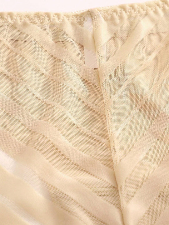 3 Piezas Bragas De Encaje Sin Costuras Para Mujer Con Diseno Sencillo Y Comodo