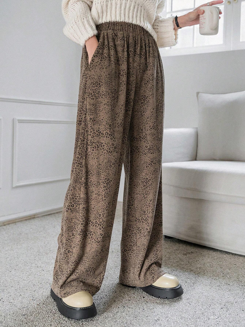 FRIFUL Pantalones Impresos Allover Con Bolsillo Inclinado