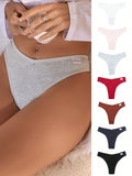 7 piezas/set tanga y pantaletas con parche de letra sexy para damas