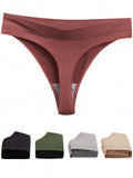 10 piezas de ropa interior de mujer sexy con 5 colores, ropa interior comoda de cintura baja de color solido con tanga en forma de g suave y transpirable para mujer, lenceria femenina de tentacion intima