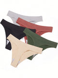 10 piezas de ropa interior de mujer sexy con 5 colores, ropa interior comoda de cintura baja de color solido con tanga en forma de g suave y transpirable para mujer, lenceria femenina de tentacion intima