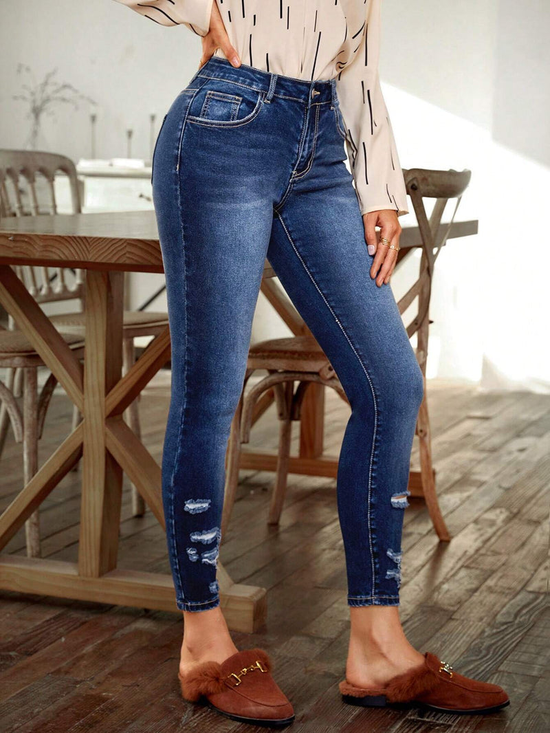 LUNE Jeans Ajustados Rasgados