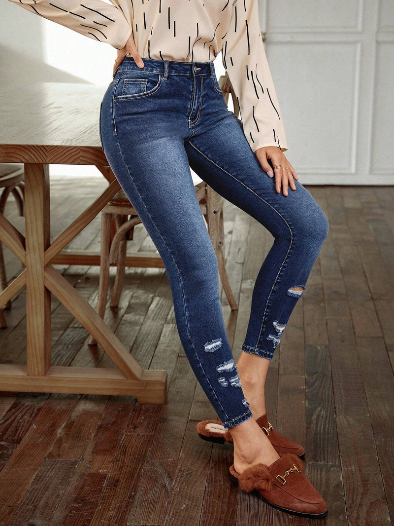 LUNE Jeans Ajustados Rasgados