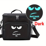 Nevera Portátil para Almuerzo con Estampado "No Me Toques", Bolsa Térmica Aislante, Impermeable, Ideal para Escuela, Oficina y Viajes, Bolsa de Almacenamiento de Comida con Contacto No Directo con Alimentos, Bolsa Fría para Picnic