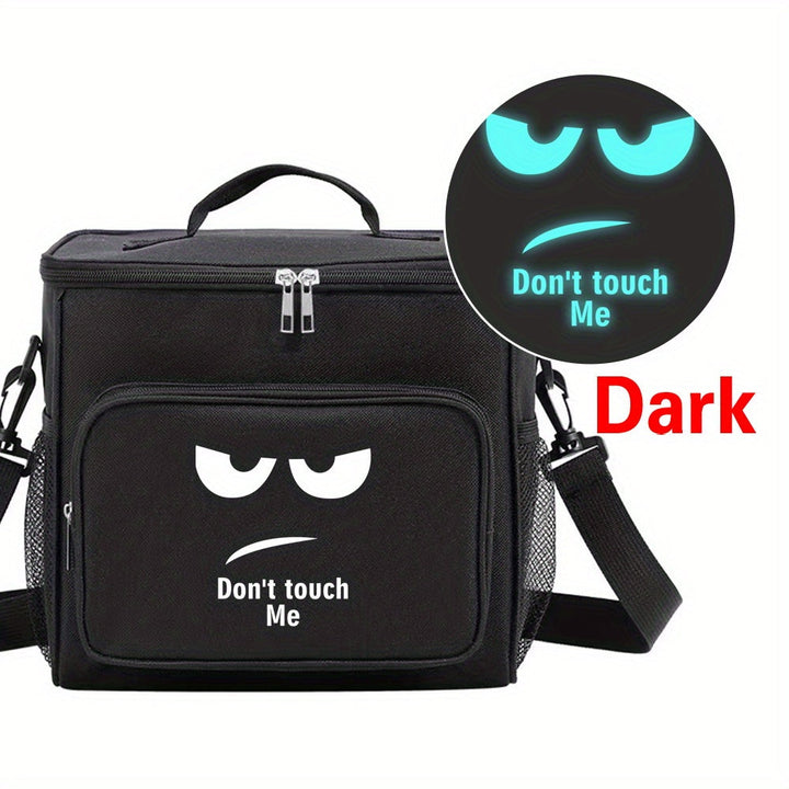Nevera Portátil para Almuerzo con Estampado "No Me Toques", Bolsa Térmica Aislante, Impermeable, Ideal para Escuela, Oficina y Viajes, Bolsa de Almacenamiento de Comida con Contacto No Directo con Alimentos, Bolsa Fría para Picnic