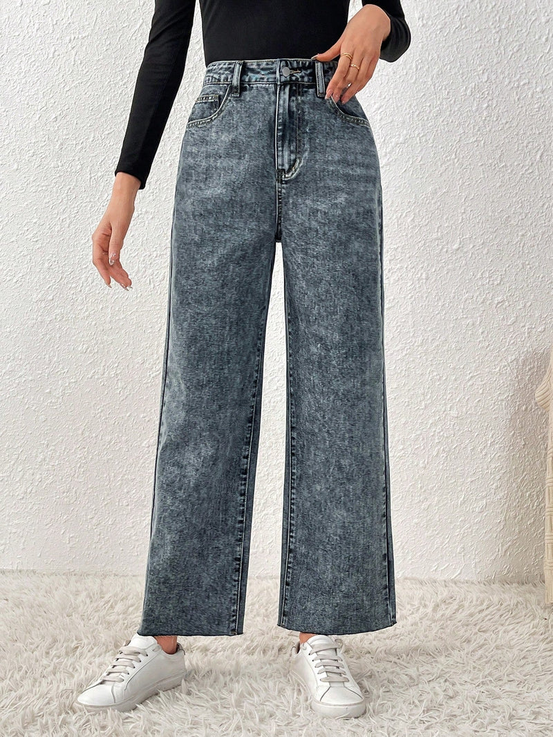 Frenchy Jeans De Pierna Recta Para Mujer