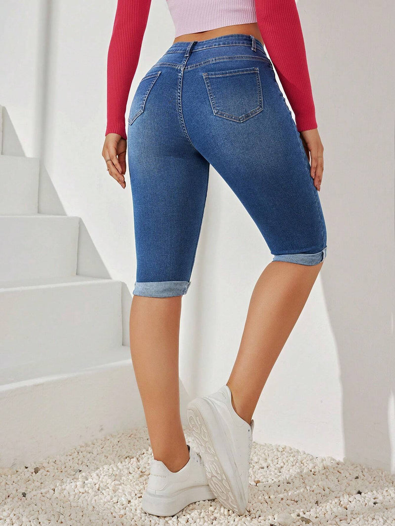 Prive Jeans Ajustados Elasticos De Longitud 6/10 Para Mujeres