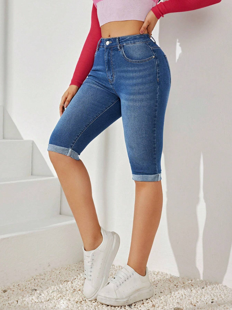 Prive Jeans Ajustados Elasticos De Longitud 6/10 Para Mujeres