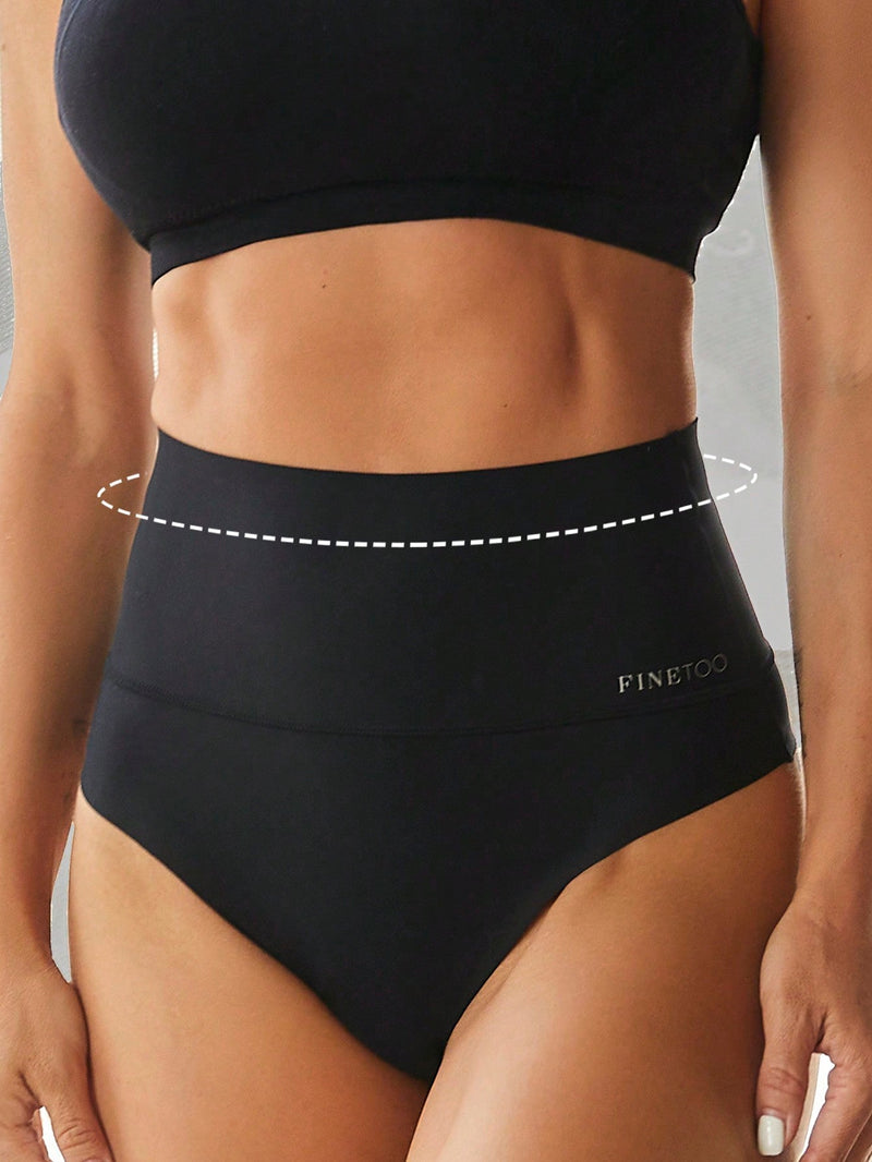 Tanga Con Control De Barriga De Cintura Alta, Sin Costuras, Adhesivo Antideslizante, 1 Pieza Para Mujer