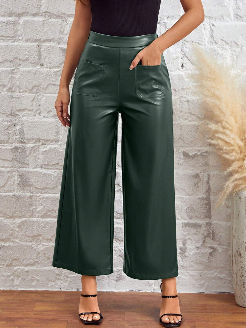 Frenchy Pantalones Para Mujer Con Bolsillos Dobles