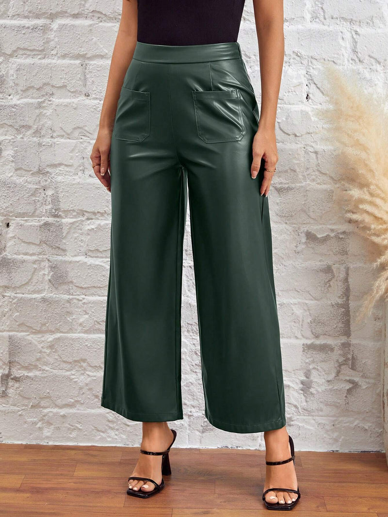 Frenchy Pantalones Para Mujer Con Bolsillos Dobles