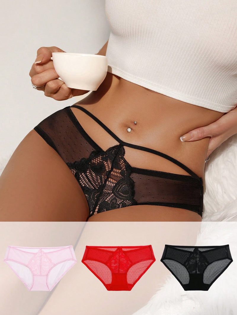 Ropa Interior De Encaje En Forma De Triangulo Para Mujeres