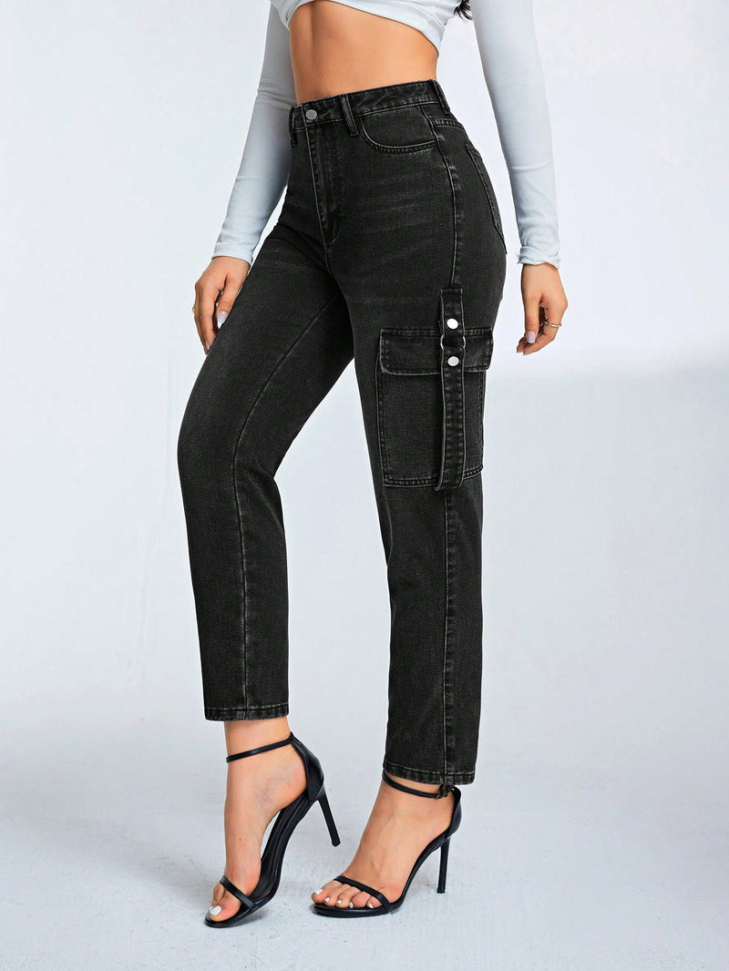 Prive Jeans Pitillo Con Bolsillos Cargo Para Mujer