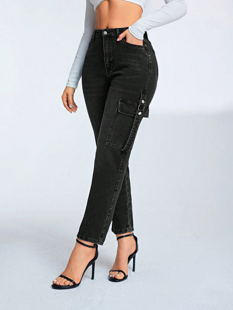 Prive Jeans Pitillo Con Bolsillos Cargo Para Mujer