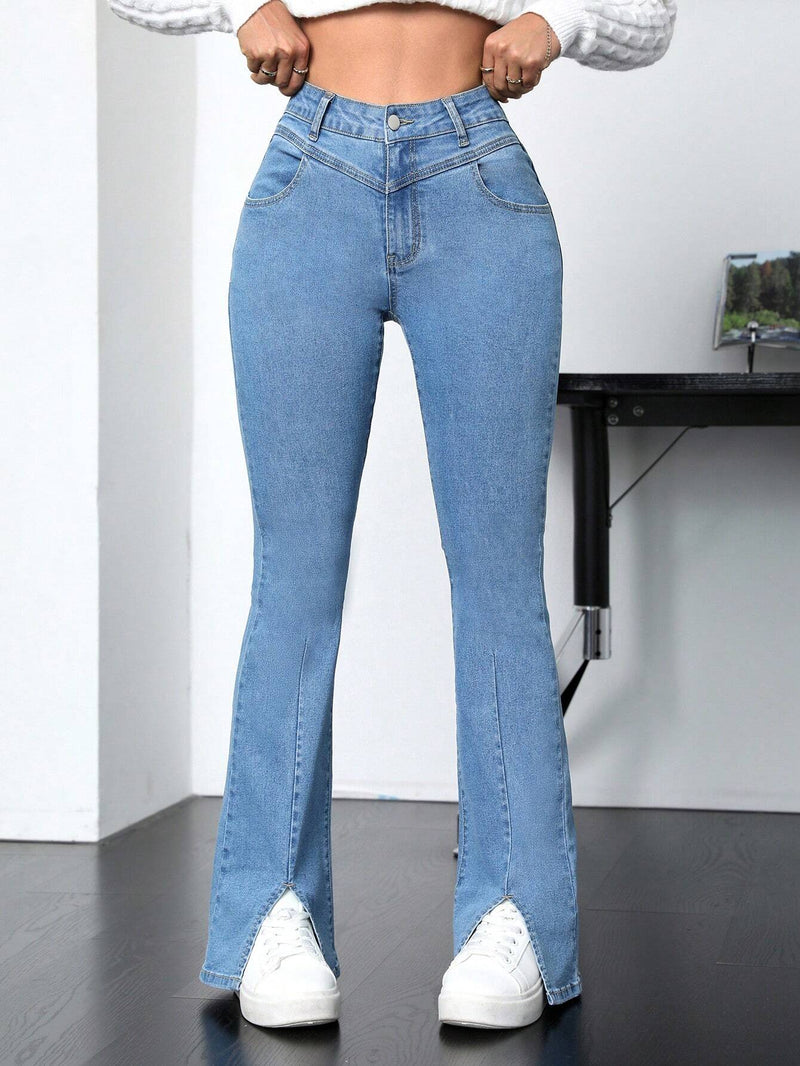 EZwear Jeans Acampanados Para Mujeres