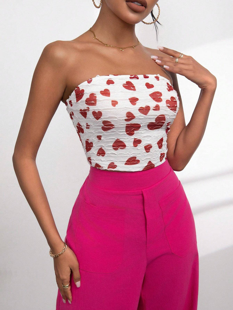 Essnce Top De Tubo Estampado Love Para Mujer