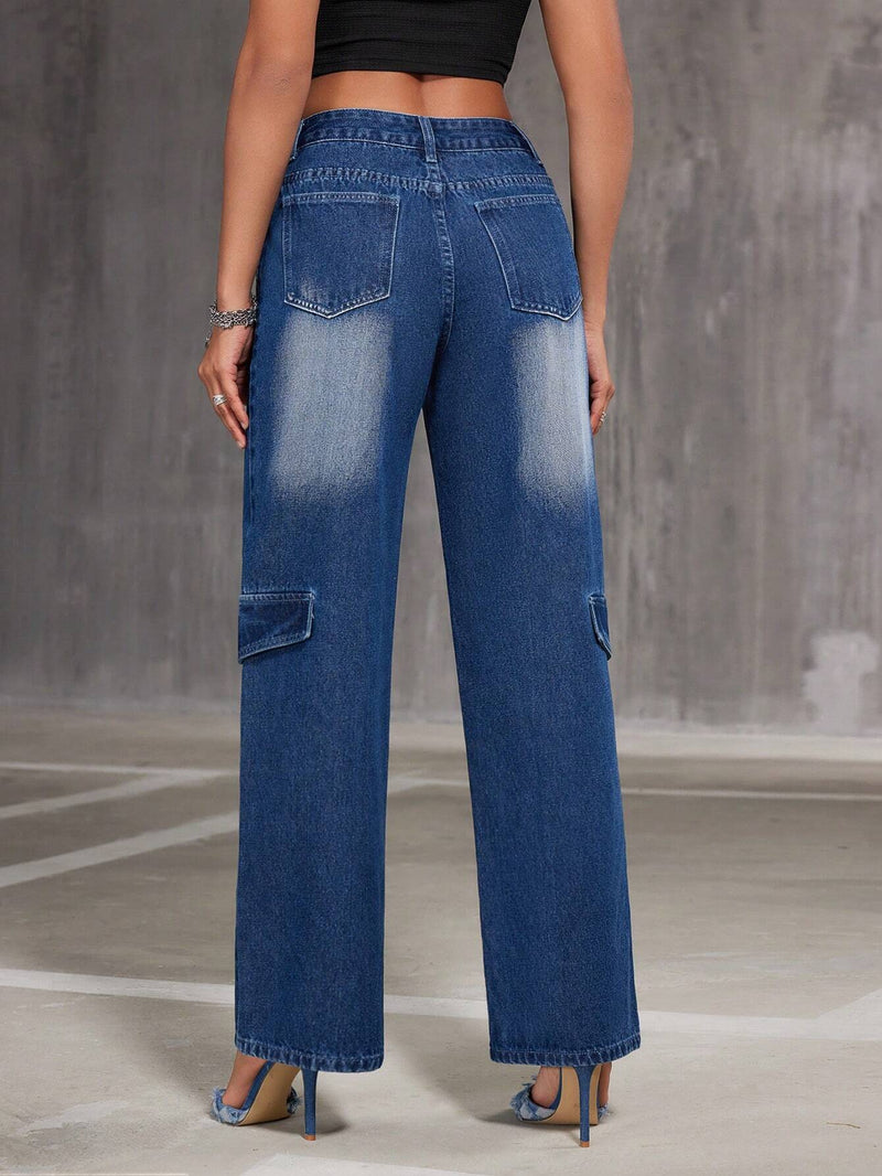 BAE Jeans De Pierna Recta Para Mujer