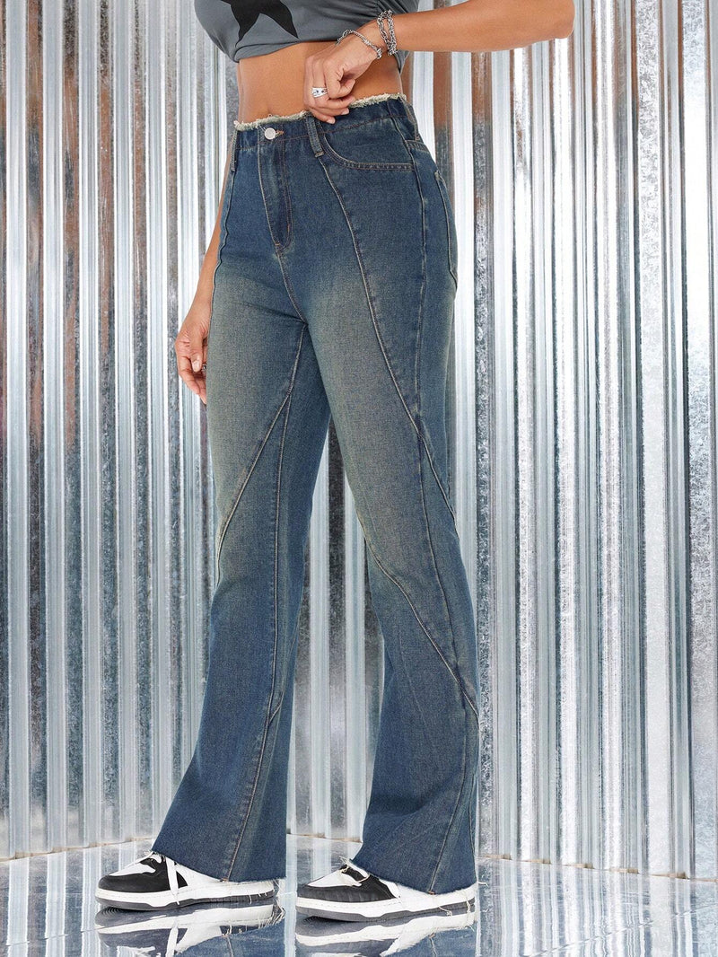 Jeans Acampanados De Mujer