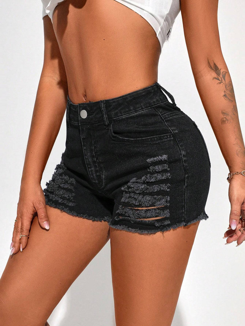 SXY Shorts Vaqueros Slim Con Rotos